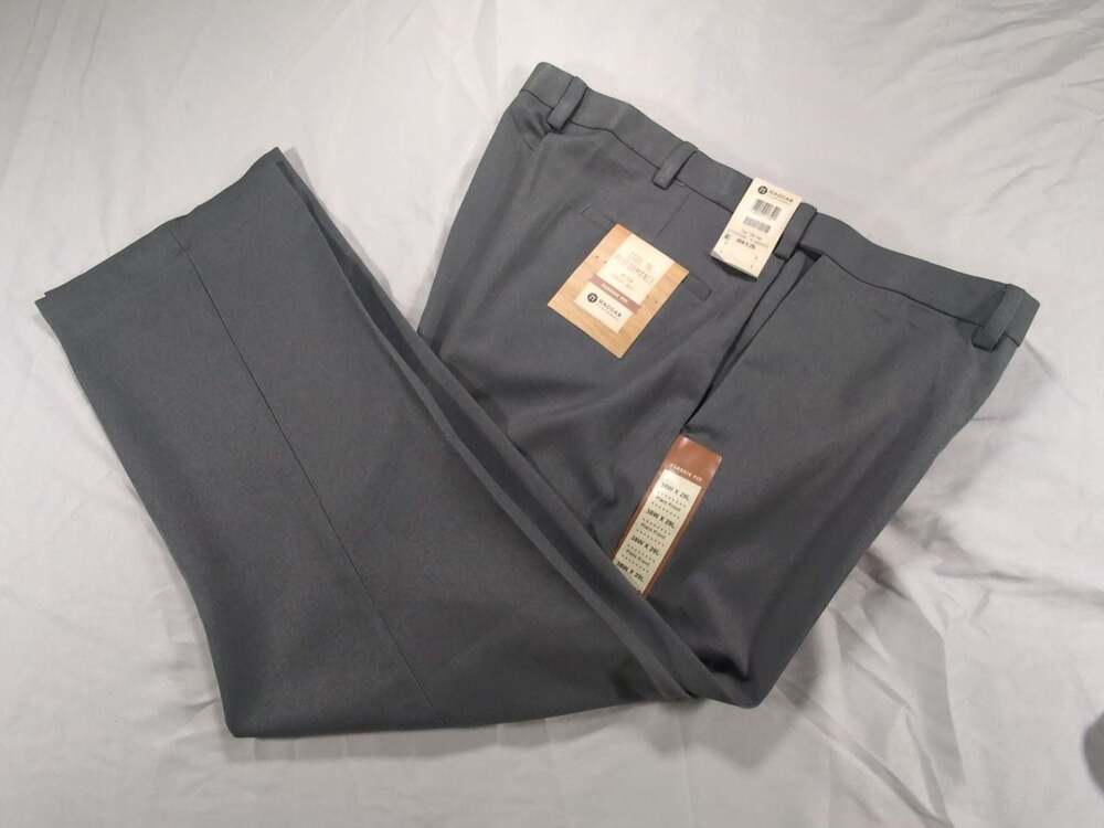 Haggar Classic Fit Men's Dress Pants, 38W x 29L, Graphite NWT